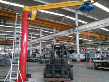 Mobiele afstandsbediening single arm crane